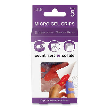 LEE Tippi Micro-gel Fingertip Grips, Size 5, Small, Assorted, 10-pack freeshipping - TVN Wholesale